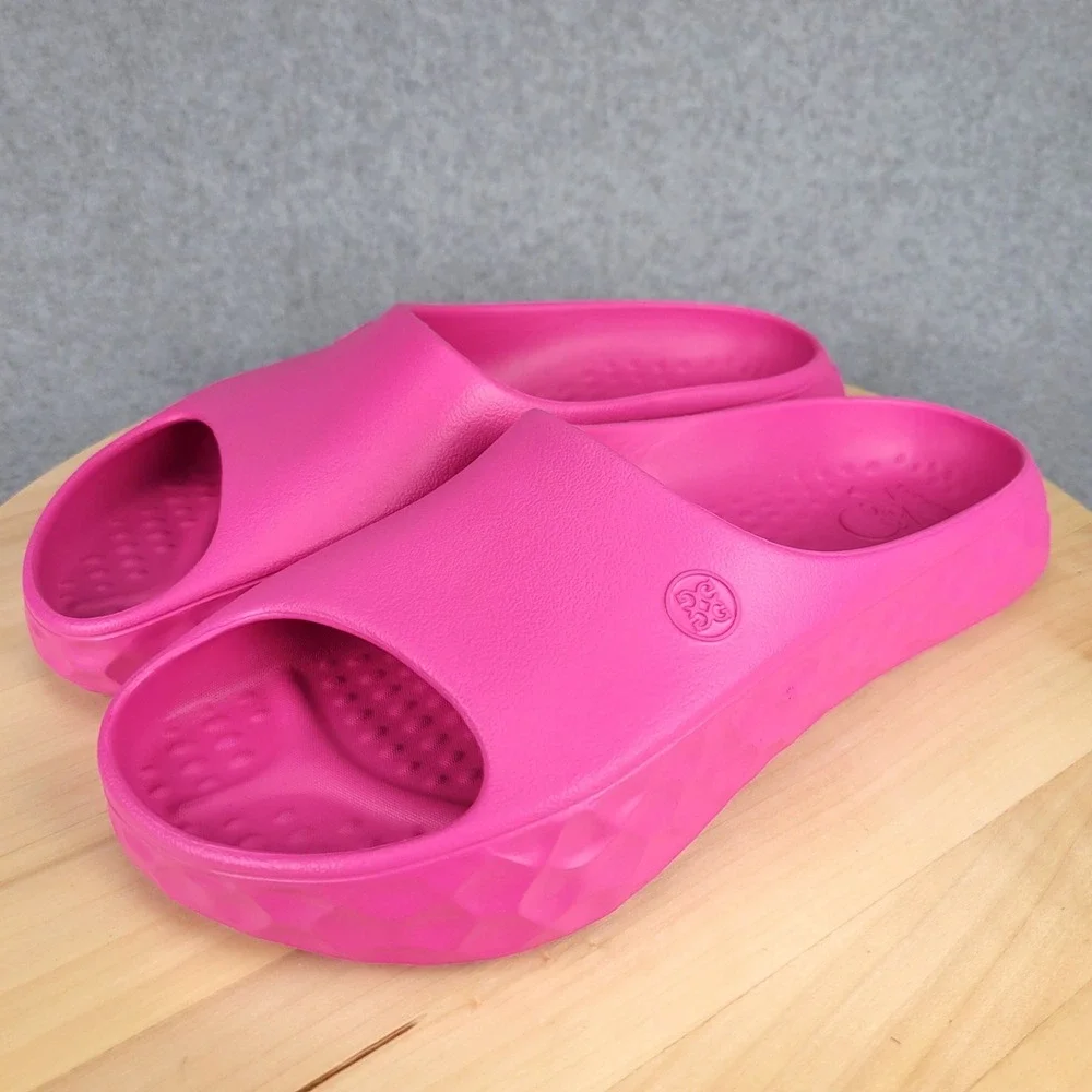 G/FORE G-Slide Street Sandals Mens 9 Womens 11 Pink Fore Play Foam Slides G4